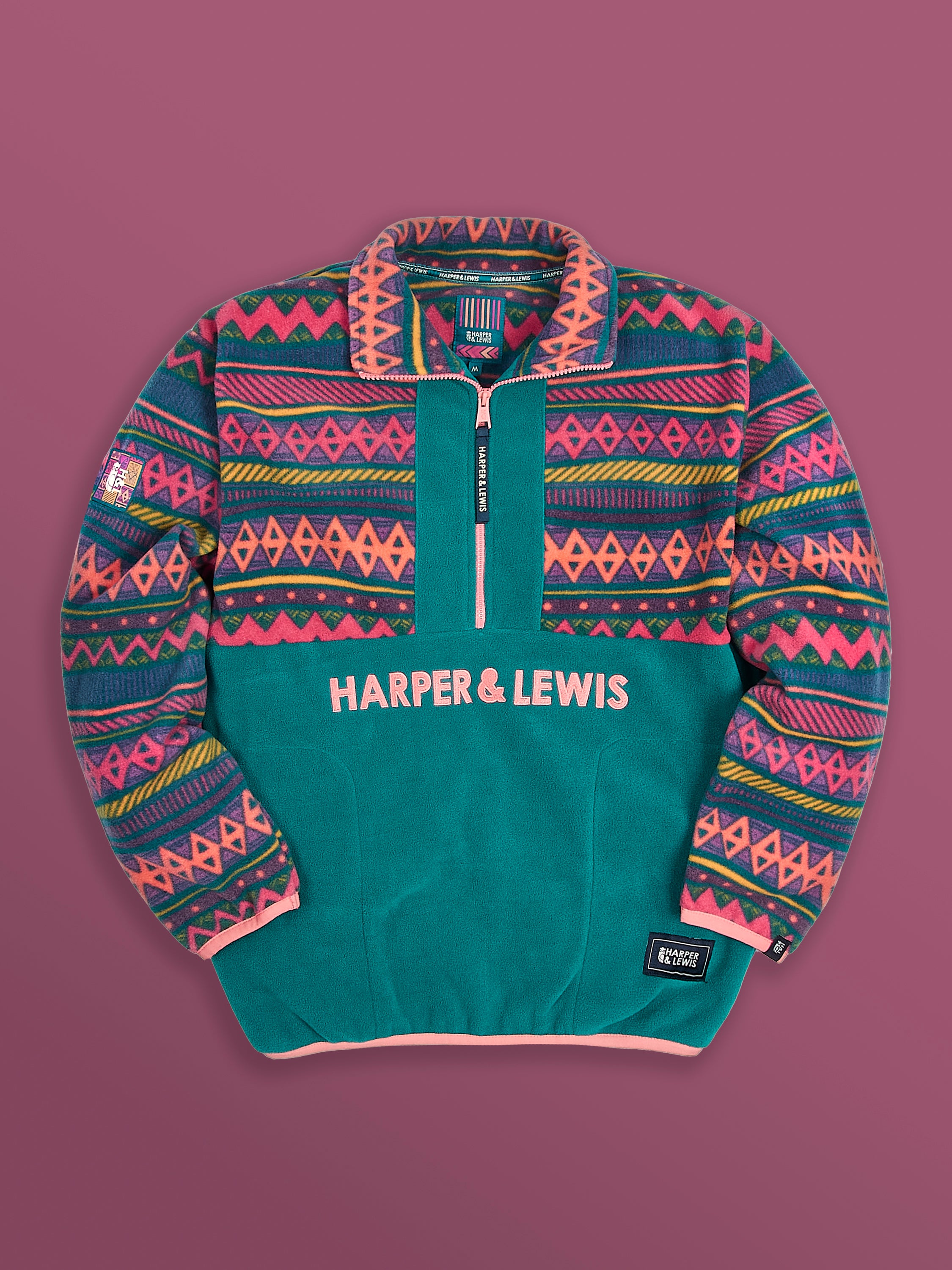 Bodie Retro Pattern 1/4 Zip Fleece – Harper & Lewis