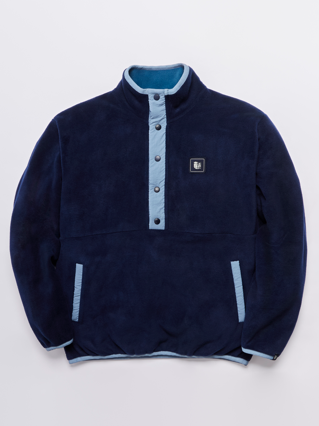 Peyton Popper Neck Fleece Navy – Harper Lewis